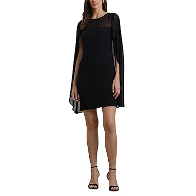 Lauren Ralph Lauren Cape Georgette Cocktail Dress Women