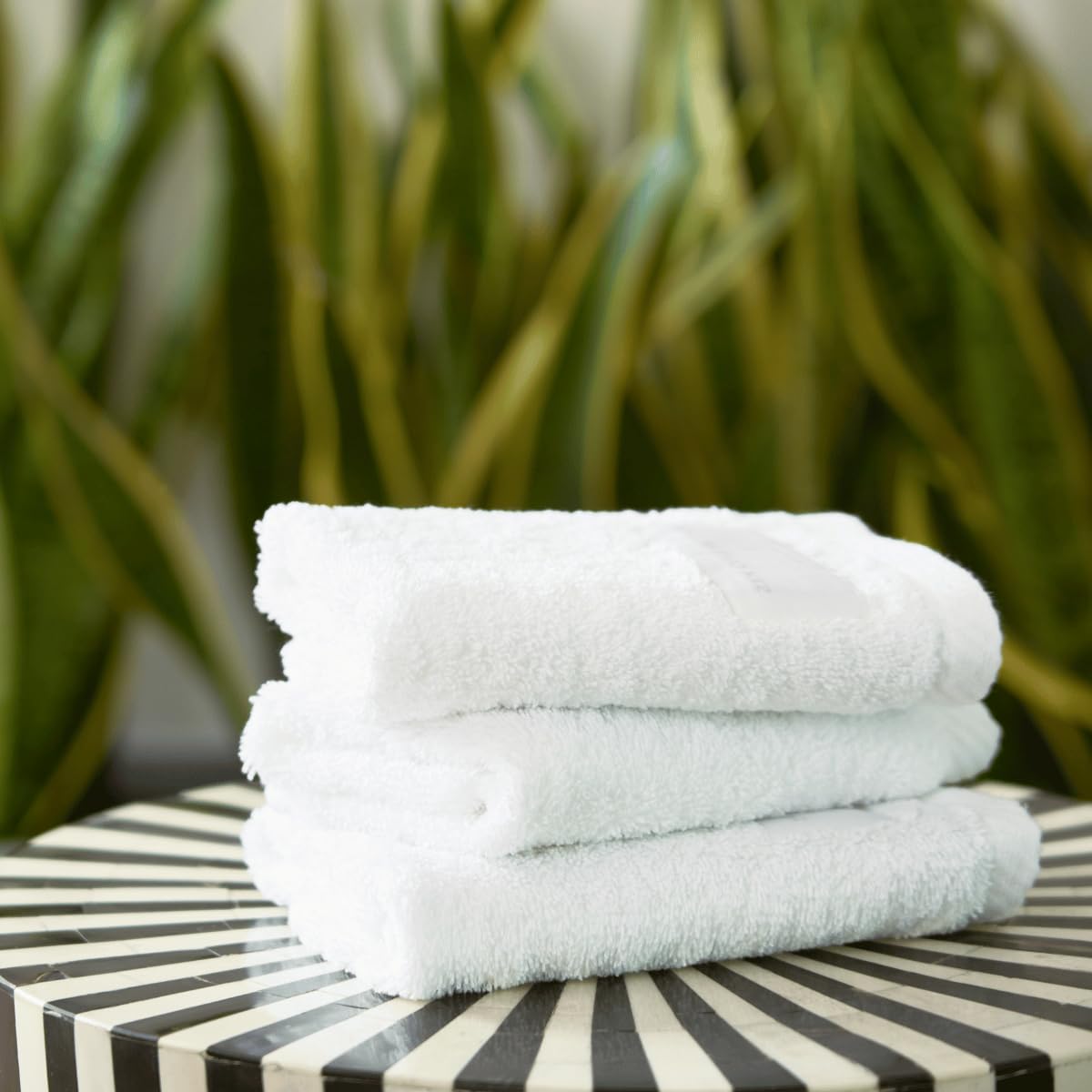 ZEN COLLECTIVE 700 GSM 100% Pure Turkish Cotton Face Towel Set- Pack of 4-12” x 12” Size | White, Ultra Soft & Quick Absorbent-image-24