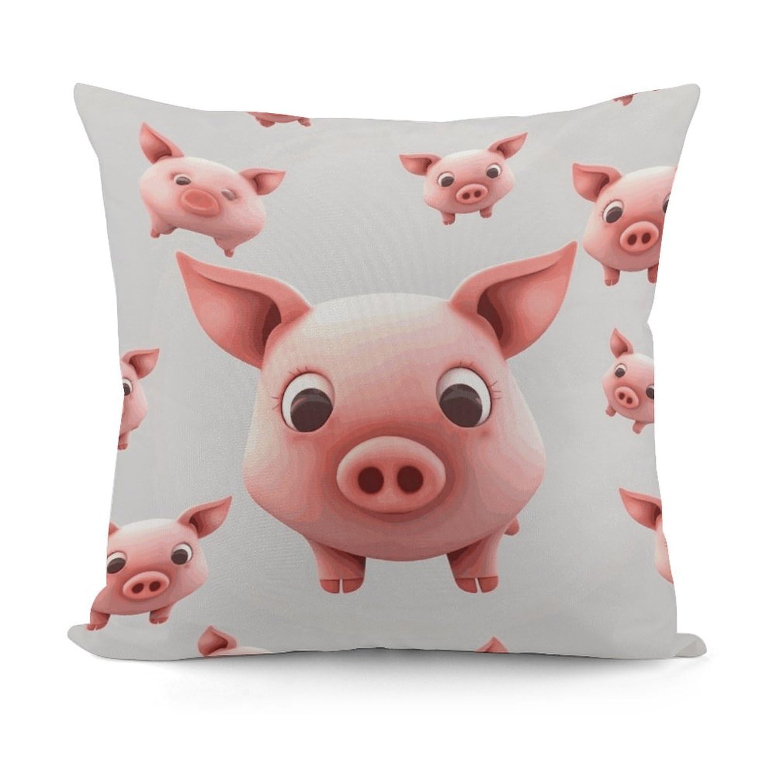 Adfgyerh Style Smiling (10) Decorative Pillow Covers, Throw Pillow Covers Soft For All Seasons, Pillowcases For Couch Living Room Sofa Bedroom 18X18 Inch