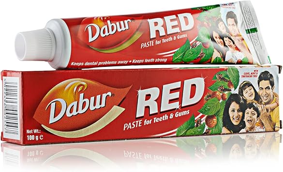 Dabur Red Herbal Toothpaste 100g Herbal Formulation Infused with Ayurvedic Herbs for Naturally Healthy Teeth and Gum (Pack of 3)