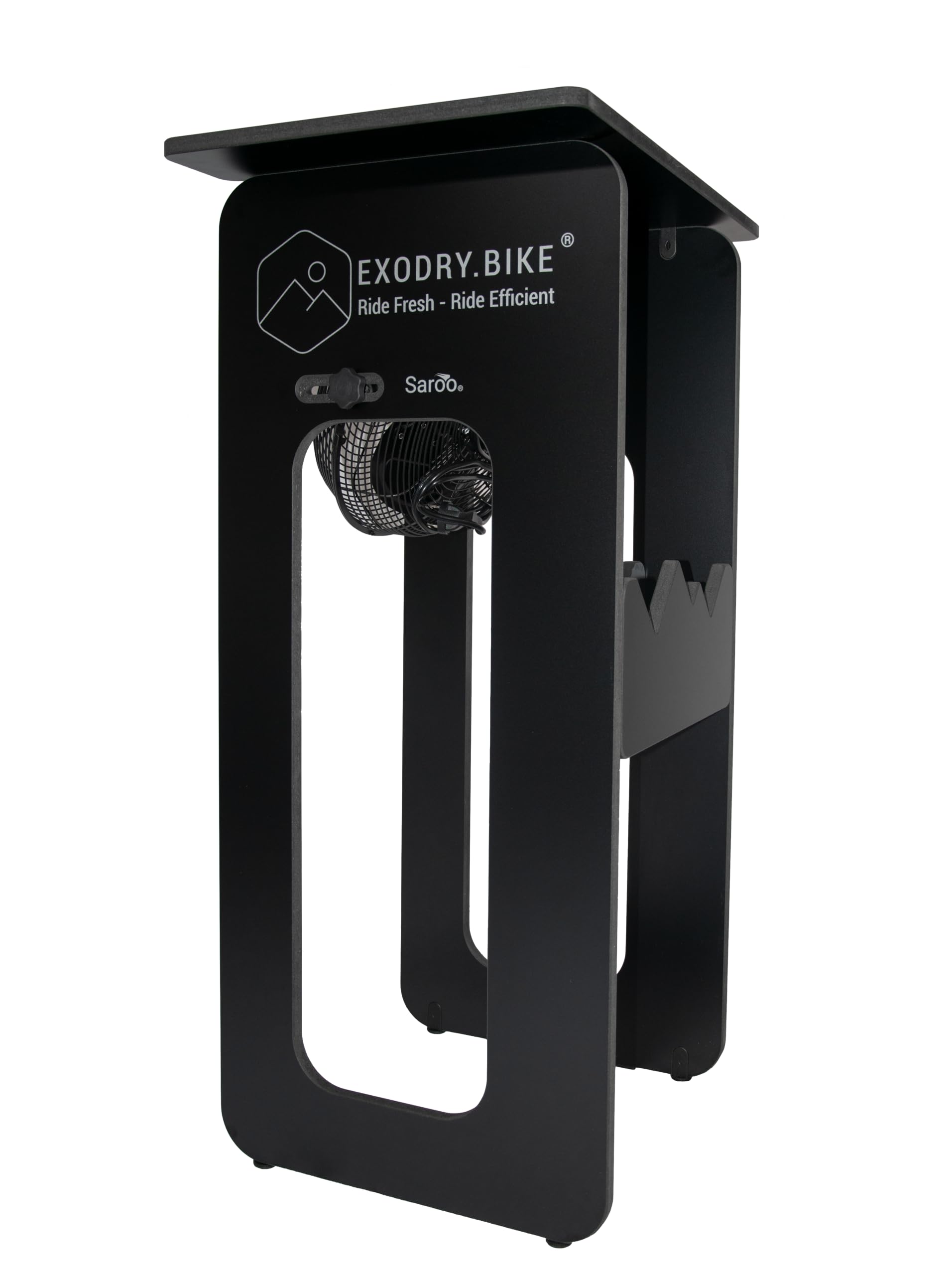 Saroo - Bureau d'Entraînement pour Cyclisme Indoor - avec Ventilation Réglable - Support pour Appareils multimédia - Compatible Tout Home Trainer - Fabriqué en France