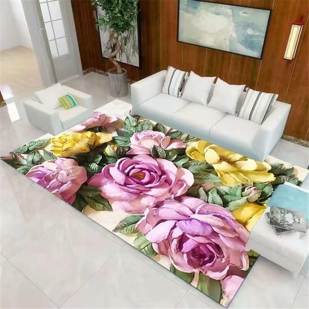 Tapis fille chambre idéal pour créer un coin lecture doux et fleuri 100x200