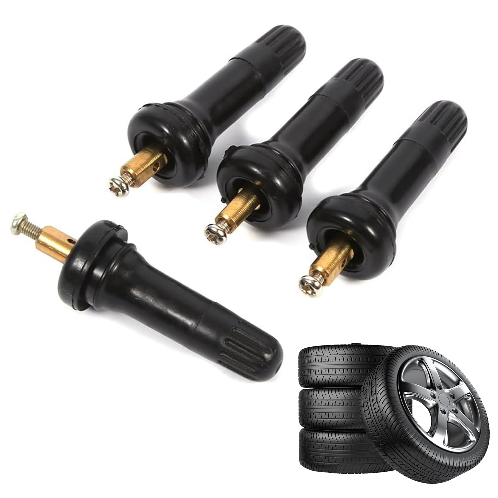 CGEAMDY 10 Pièces Valves De Pneu Voiture TR414 - Tiges Valve Caoutchouc Remplacement Pour Voitures Et Motos