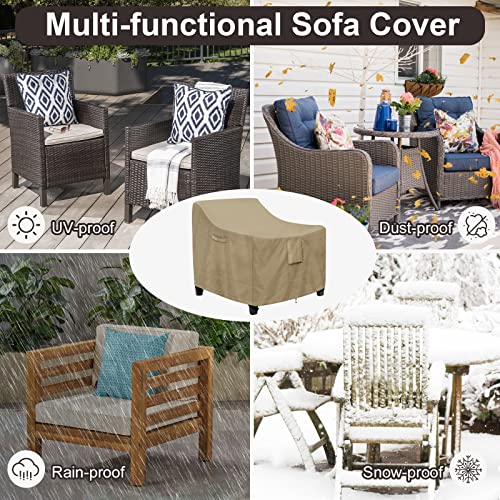 PureFit Outdoor Chair Covers Waterproof Patio Furniture Lawn Chair Covers for Outdoor Furniture with Air Vent and Padded Handles, Fits up to 32W x 37D x 36H Inches, Camel by PureFit - Image 6