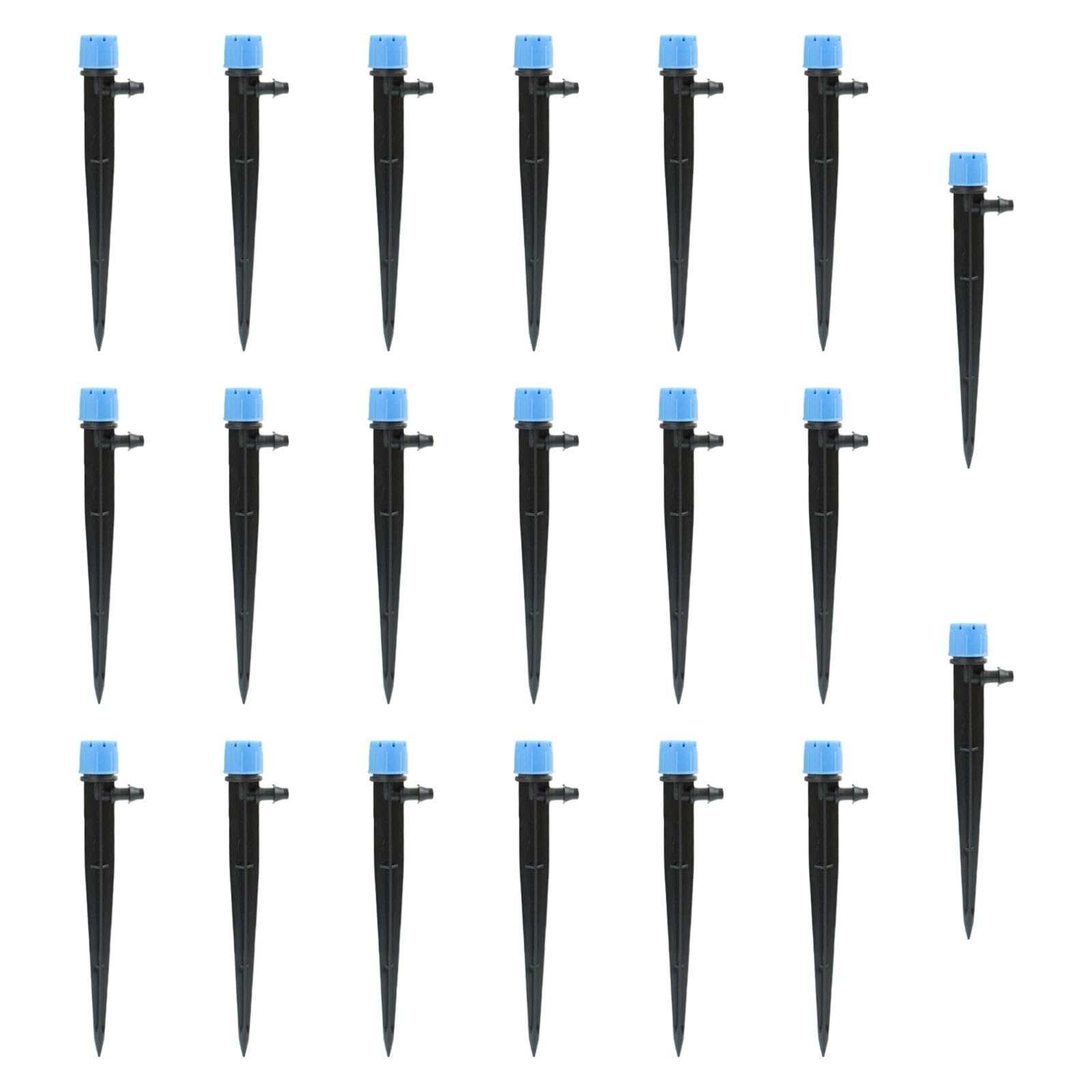 MYCENSE 360 Degree Water Flow Irrigation Drippers 20x 5.1inch Long Portable for Dripping and Water Spray Micro Spray Sprinkler, Blue