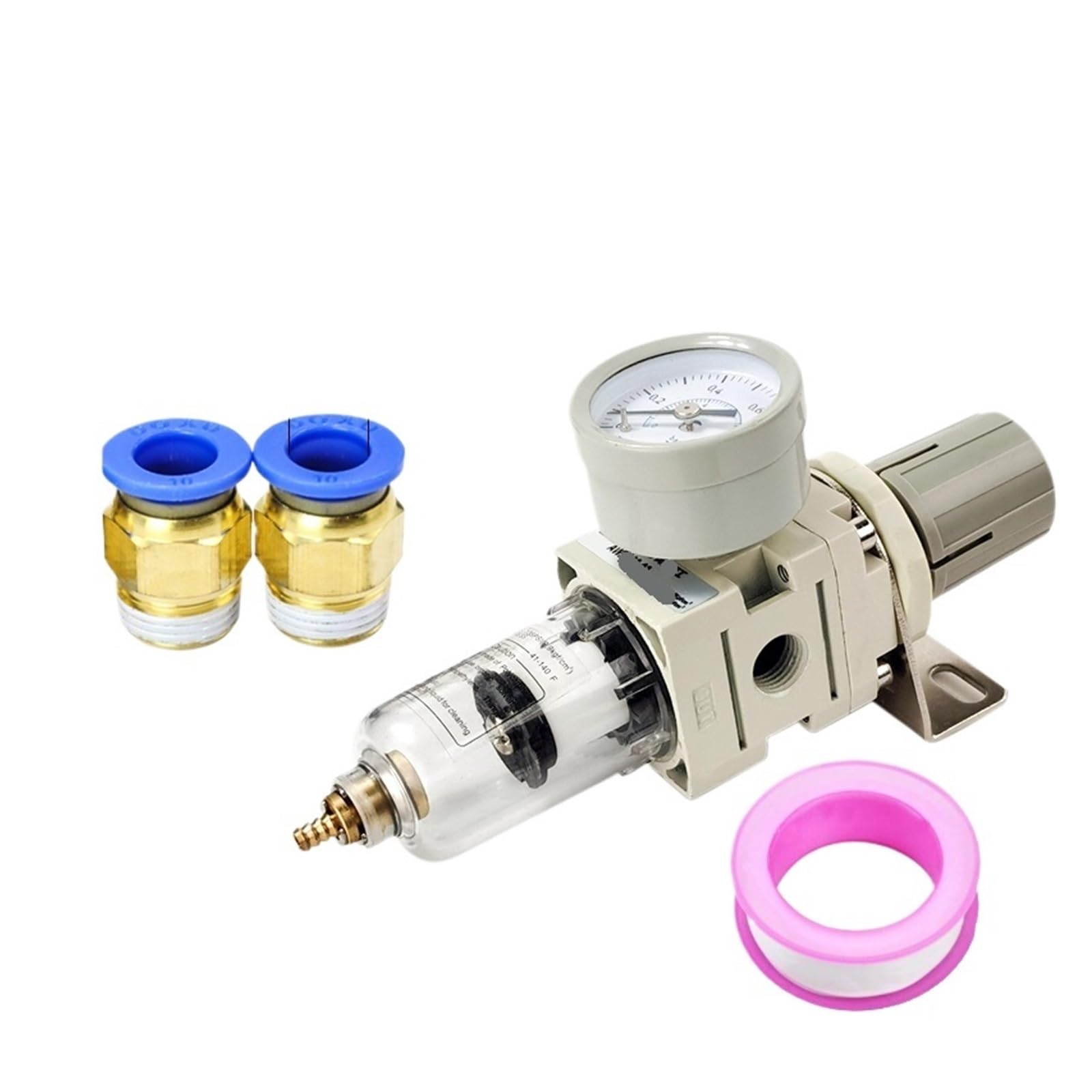 AYNRJKKX Fiber Core AW2000-02 Pneumatic Compressor Air Filter Source Treatment Pressure Regulator(AW2000-02 F PC12-02)