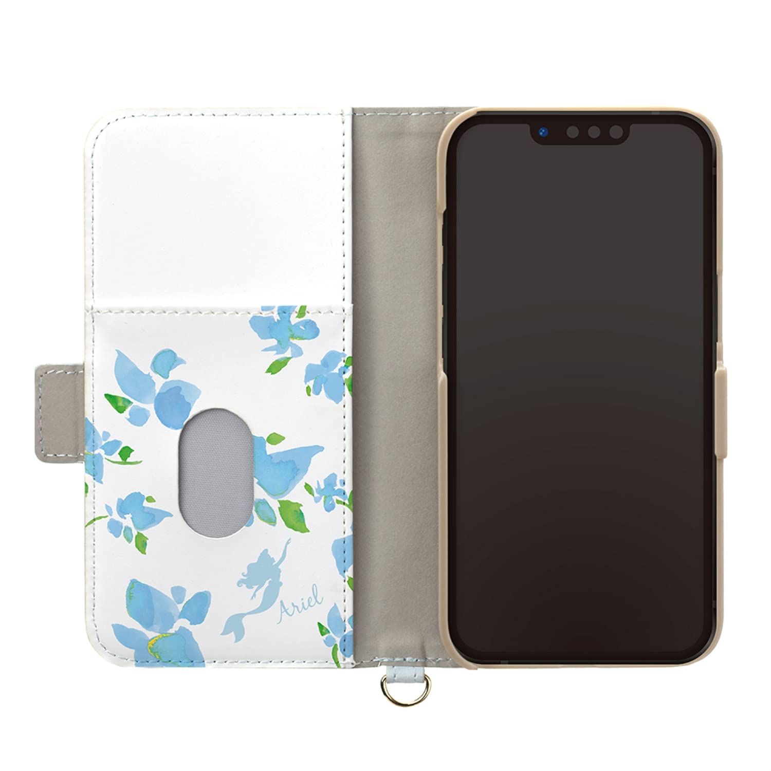 PGA PG-DFP21N07ARL フリップカバー Disney アリエル〔iPhone 13 Pro用〕