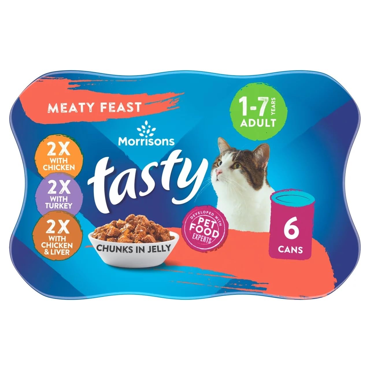 Cat Food Meaty Feast Chunks In Jelly, 6 x 400g