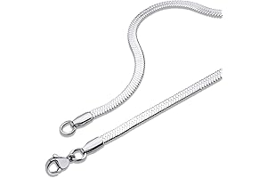 Stainless Steel Flat Herringbone Snake Chain Necklace: A Timeless Accessory