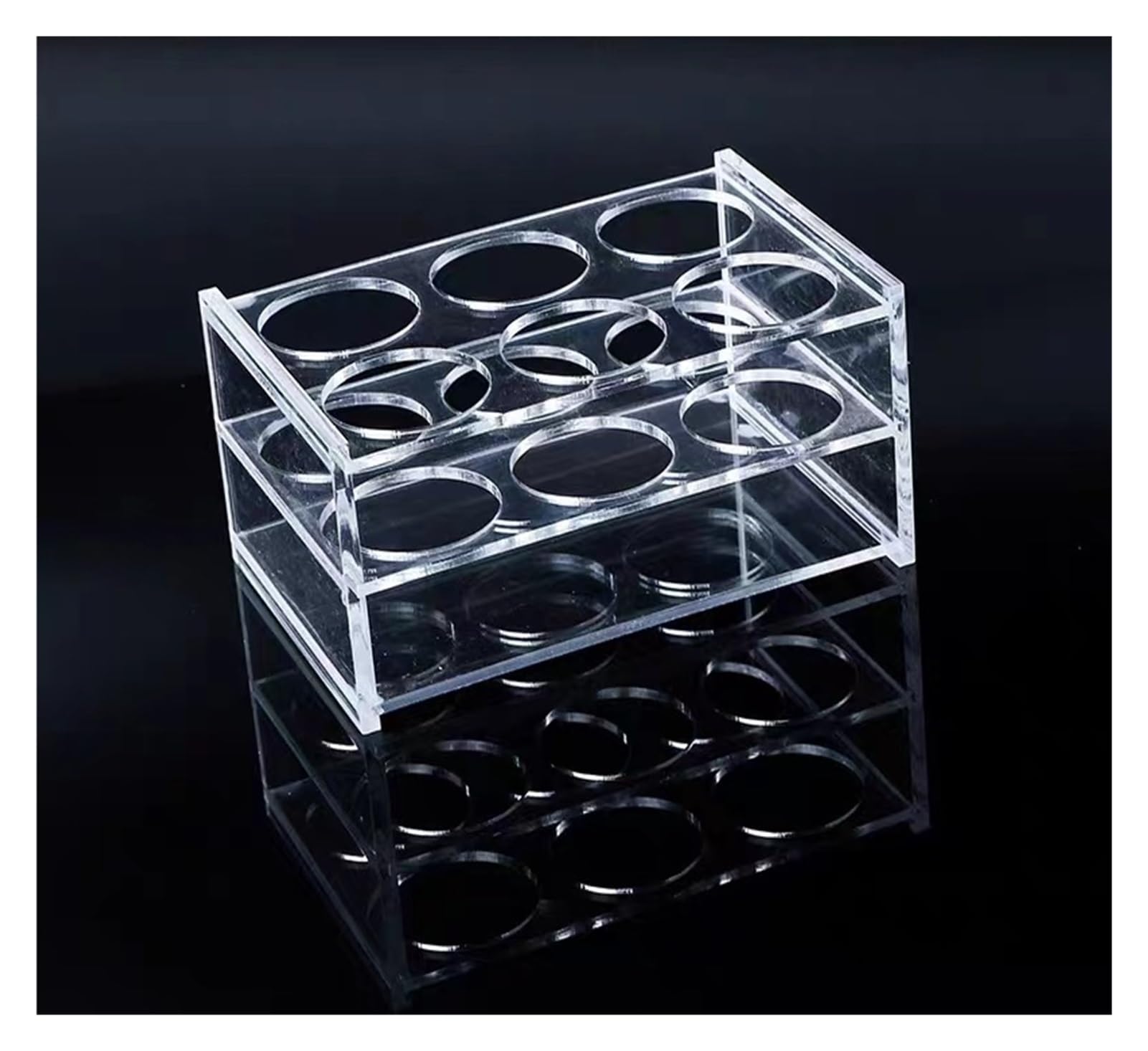 Supporto for Tubi in PMMA da centrifuga in Vetro Organico Trasparente da 1 pz for Laboratorio Scolastico(250ml 6holes)