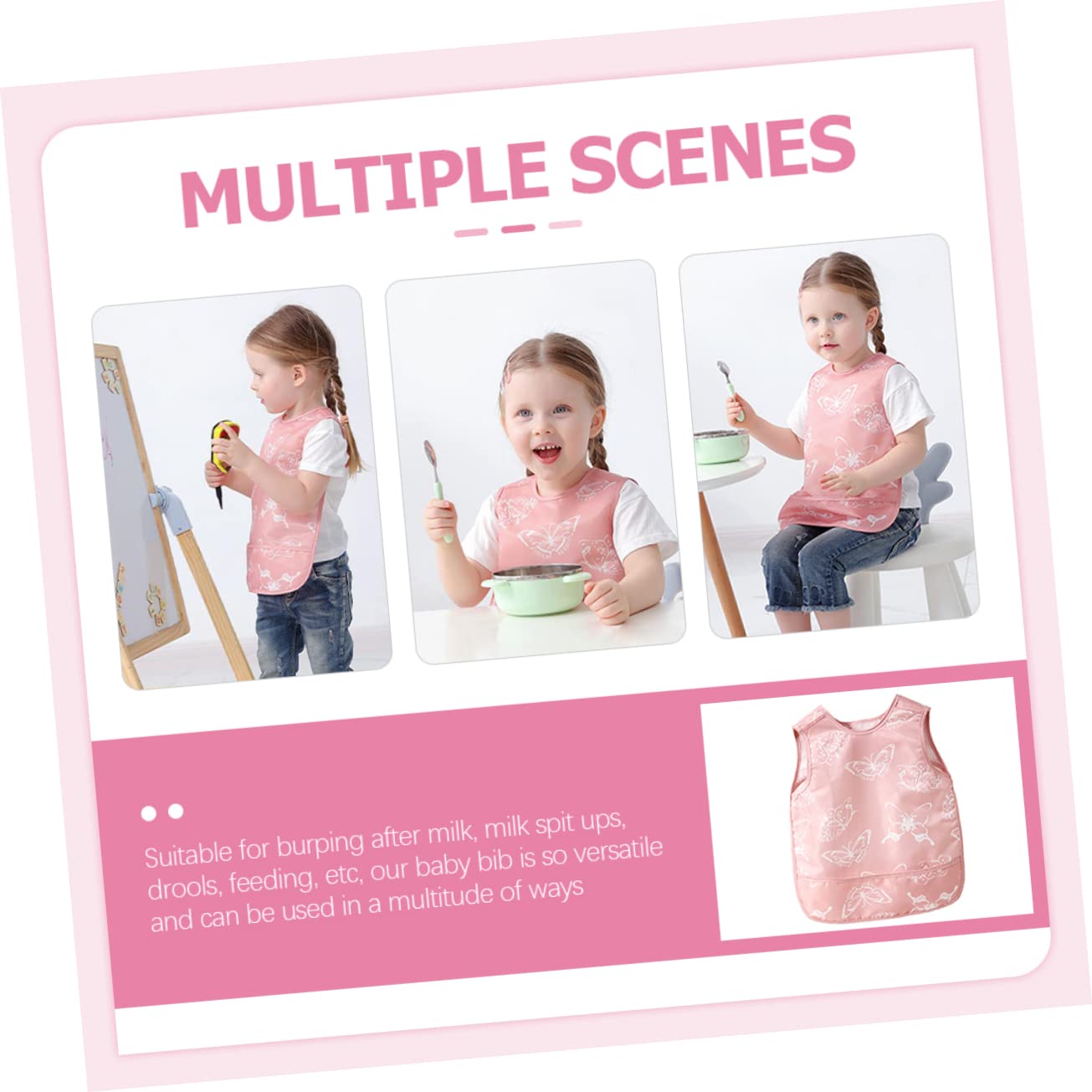 TOYANDONA 3 Pz Bambino Mangiare Bavaglino Bavaglini Bambino Grembiule Bambini Vernice Grembiule Pittura Grembiuli Grembiule Per Bambini Bambini Artista Grembiule Poliestere Bambini Mangiare