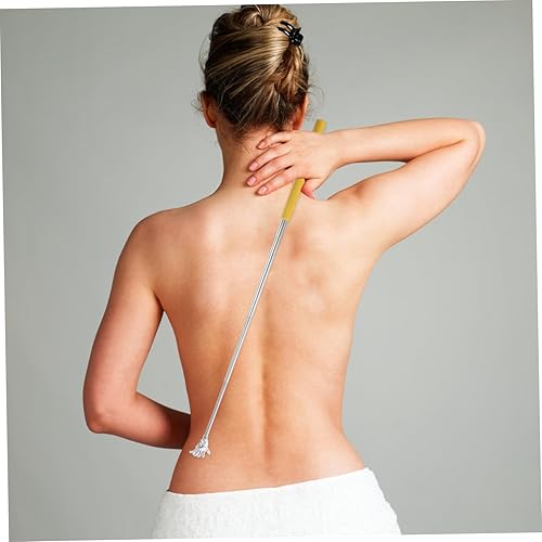 Miniatura 5 de Hemoton Rascador de espalda extensible para ancianos, herramienta de masaje de espalda larga, herramienta de masaje portátil, masajeador facial,