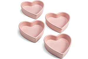 Paris Hilton Heart Shaped Ramekin Set: Charming Ceramic Dishes for Baking