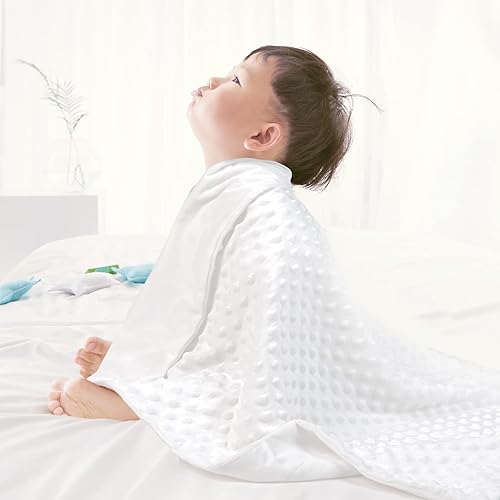 Miniatura 2 de david's kids Minky - Manta de bebé para niños y niñas, neutra, 40 x 50 pulgadas, suave y ligera, manta de bebé de microforro polar con doble capa,