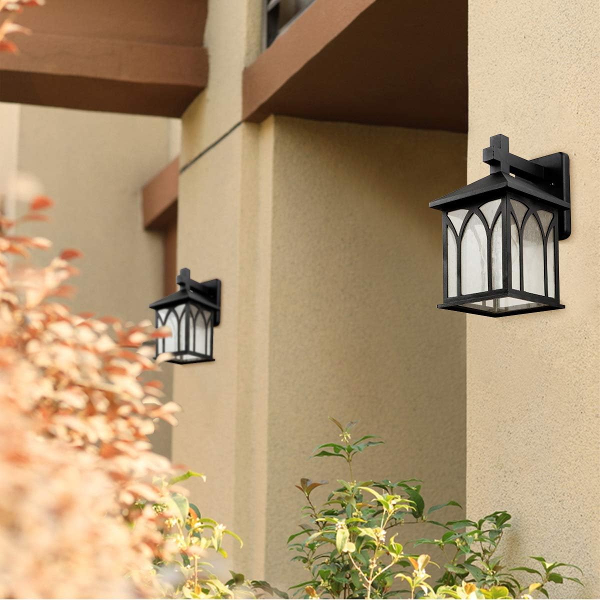 Bеѕt Cуbеr Mоndау 🔥 Goalplus Outdoor Light fixtures Wall Mount 2 Pack Wall Lantern, Exterior Wall Lantern for Porch in Black Finish with Clear Seeded Glass, 11 1/2 High, LM3608-DNS-2P Hоttеѕt Sаlе Goalplus Outdoor Light fixtures Wall Mount 2 Pack Wall Lantern, Exterior Wall Lantern for Porch in Black Finish with Clear Seeded Glass, 11 1/2 High, LM3608-DNS-2P