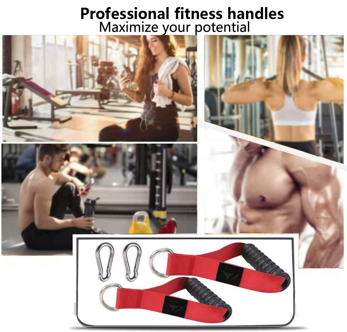 Robuste Kabelmaschinen-Übungsgriffe, Gummigriff-Aufsätze für Fitness-Workout-Geräte (Hellfire XW)