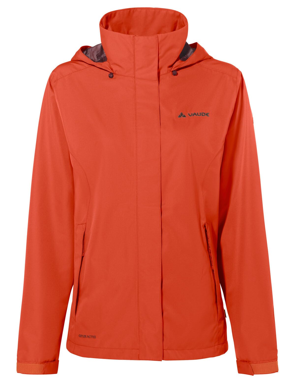 VAUDE Escape Light Regenjacke Damen – wasserdicht, atmungsaktiv und winddicht mit 2-Lagen-Membran, verstaubare Kapuze, 420g leicht