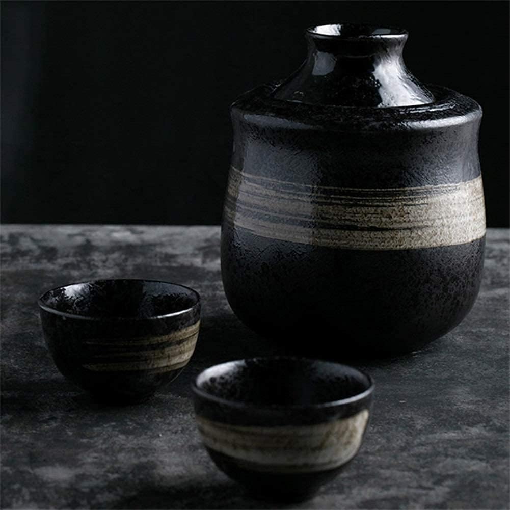 Sake Set of 4 Pieces Style Traditional Retro Porcelain Crafts/Wine Jug/Wine Jar Wine Glass Set for Warm/Cold Sake Service Hand Painted Sake Set Mugs