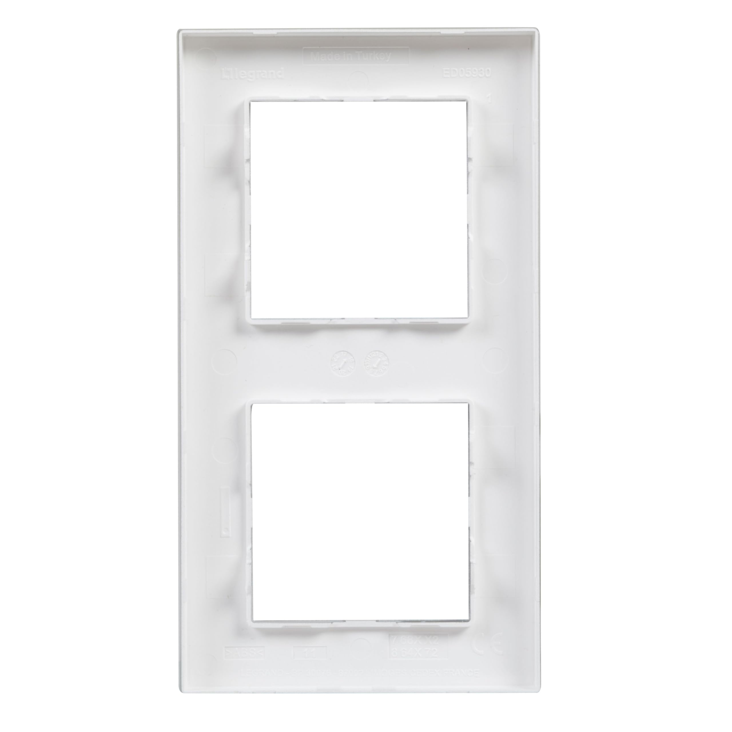 LEGRAND Marco doble de la gama Niloé Step para instalación componible, Color Inox, 398288