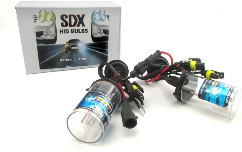 HID Xenon Headlight Replacement DC Bulbs by SDX, H13 (9008) Lo/Hi Halogen, 10000K