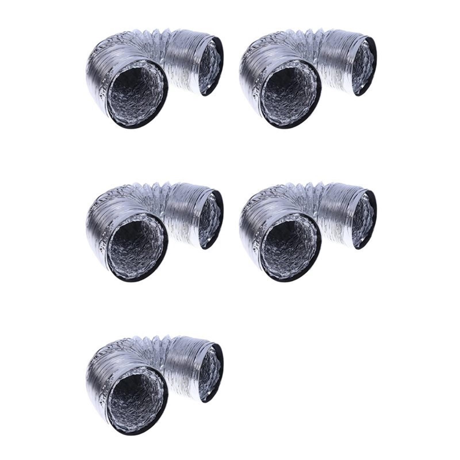 5 uds tubo de ventilación aluminio PVC aire manguera Flexible conducto escape sistema para Campana Extractora