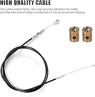 Vista 3 de Cable del acelerador para Go Kart, carcasa de cable del acelerador de 71 pulgadas con 2 extremos de cable, kit de reparación de cable del acelerador