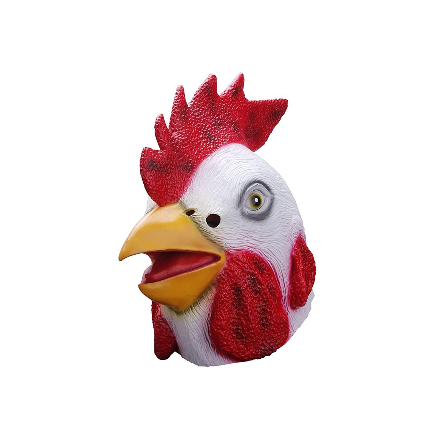 Creative parody of God beast latex mask - sand sculpture online celebrity live props - Halloween animal head cover (Rooster Mask)