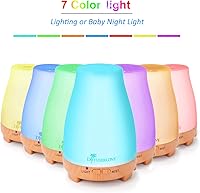 Vista 2 de Diffuserlove Difusores de aceite esencial de 6.8 fl oz, difusor de control remoto, humidificadores de niebla sin BPA, difusor de aromaterapia
