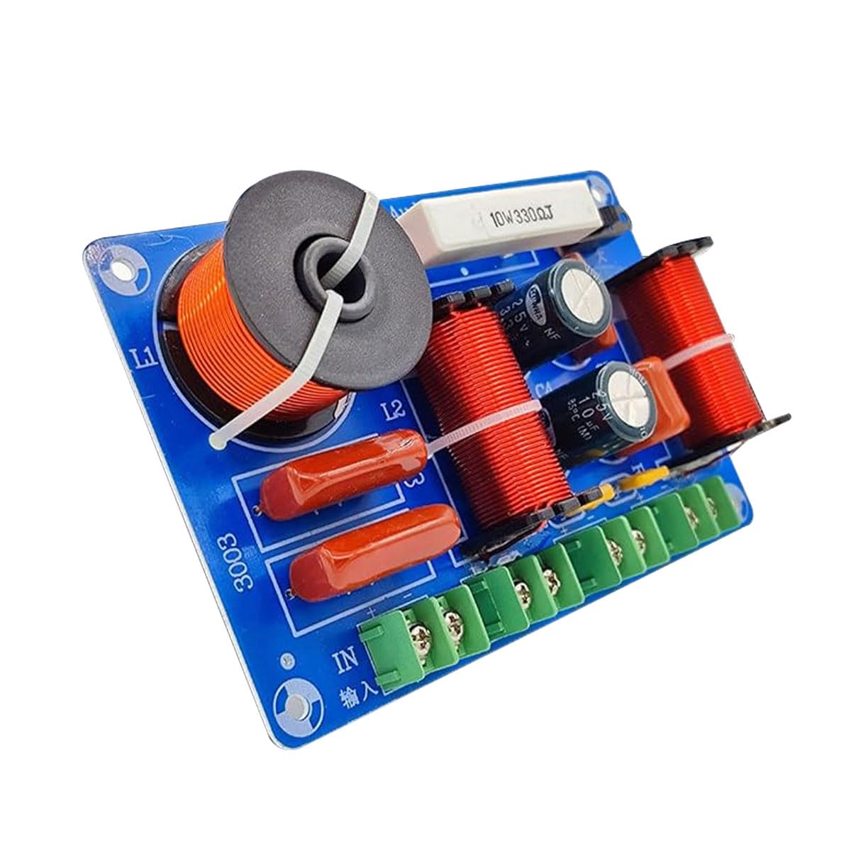Laroal Crossover Audio 3 Vie 250W – Filtro Frequenze 850/5200Hz Per Altoparlanti HiFi Con Uscite Basso, Medio, Alto - 2