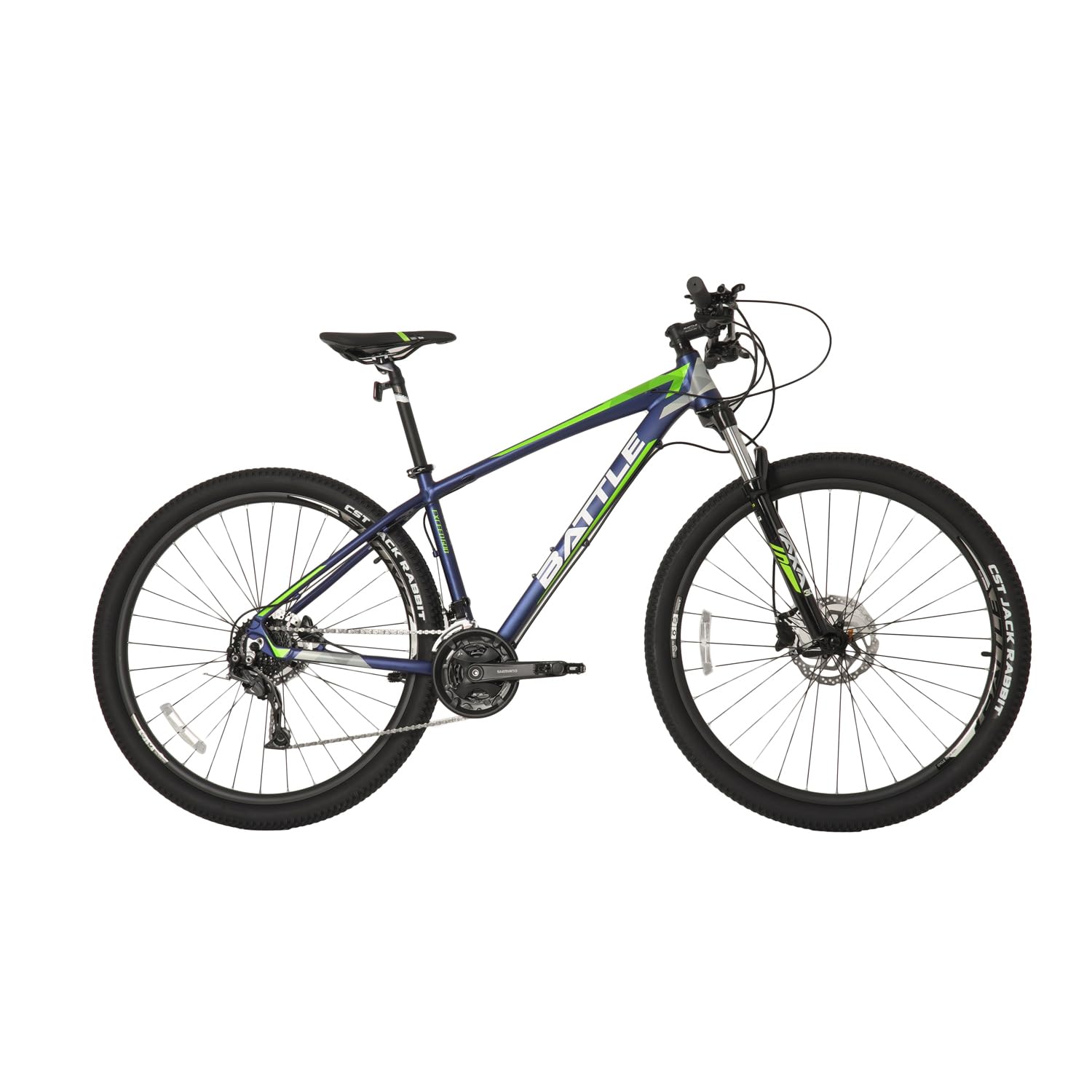 Battle Exceed Aluminum Alloy Mountain Bike CST 29 Inch Tires, 27-Speed Shimano Alivio Drivetrain, Bicycle Adult, Hydraulic Disc Brakes, Adjustable Seat, 27-Gears, Suspension MTB Cycle for Men Women