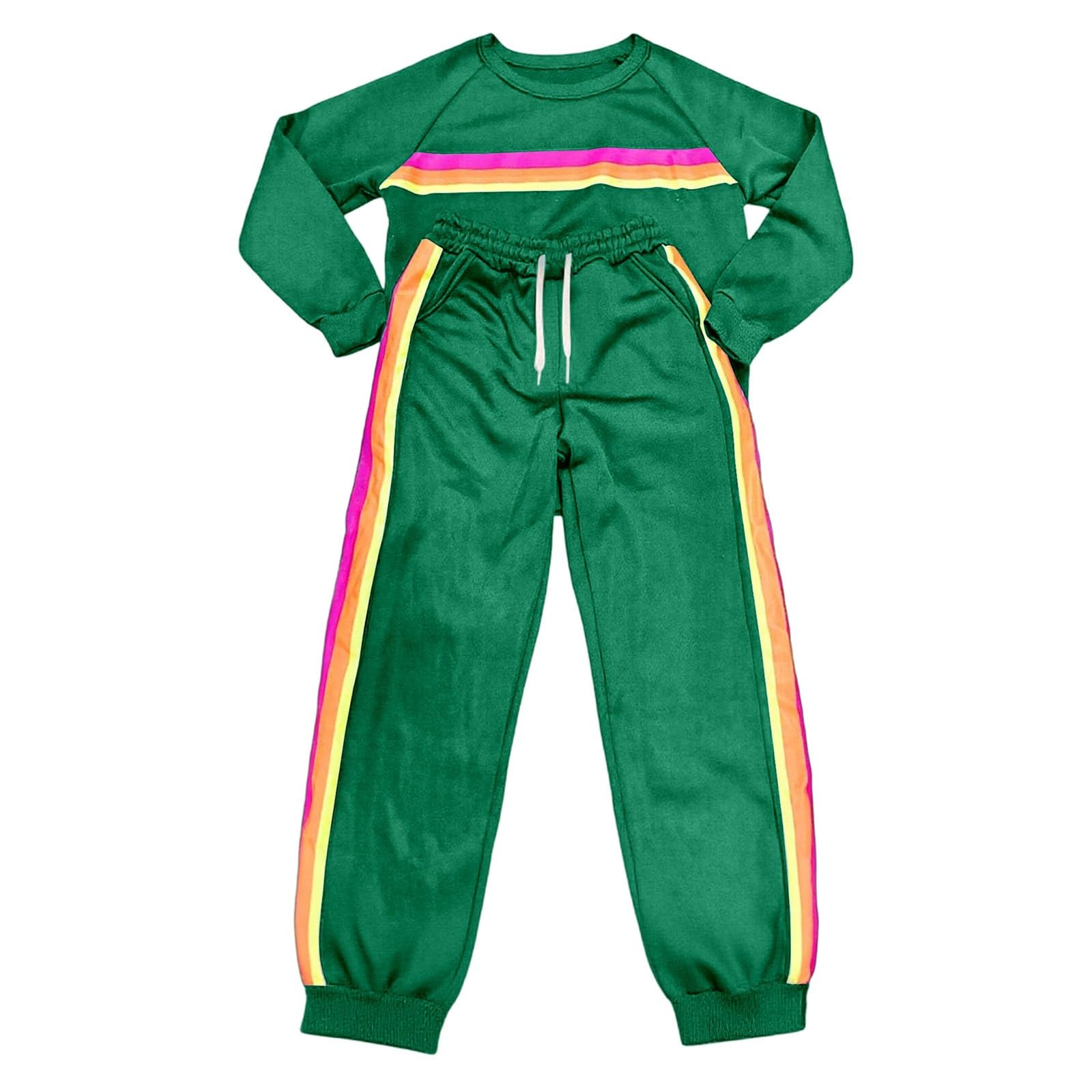Conjunto de Chándal Informal Mujer Dos Piezas Pantalones Deportivos Sudadera Cuello Redondo Cómodo Otoño Invierno