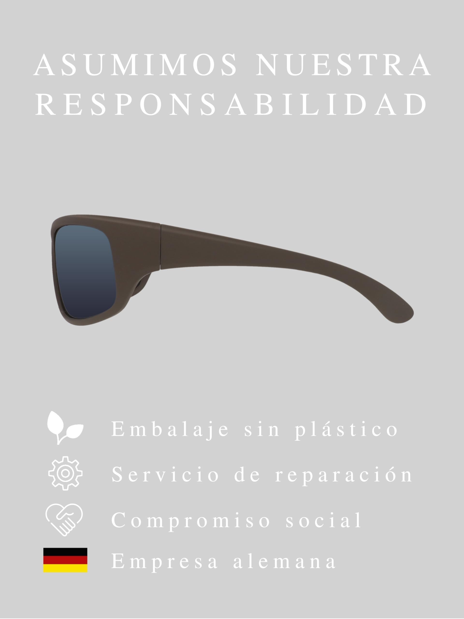 Gafas de sol polarizadas EREBOS | Cat. 4 especialmente oscuras | Protección UV 400 | Para sol extremo: montaña y mar | En caso de fotofobia | Gafas de sol deportivas para hombre y mujer | 24 gramos