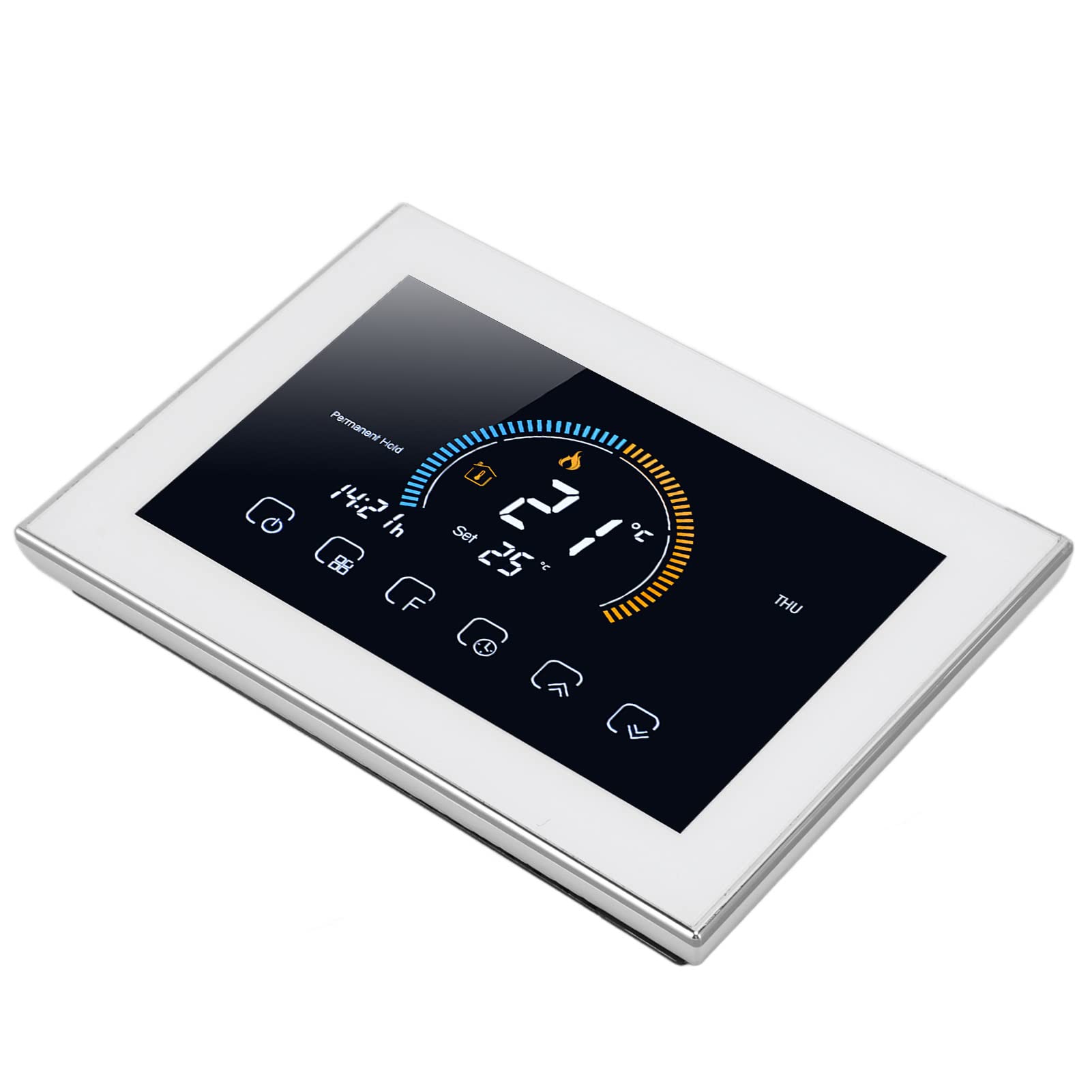 Termostat Pokojowy, Czujnik NTC3950 Inteligentny Programowalny Termostat z Ekranem Dotykowym LCD do Wnętrz