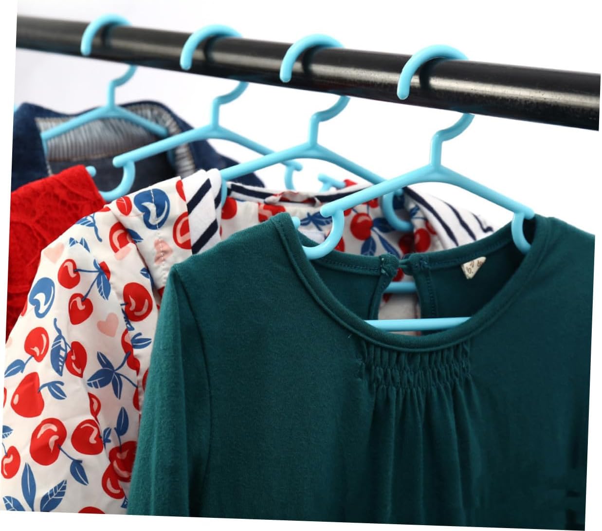 50pcs Clothes Hangers Plastic Childrens Closet Organizers Mixed Color for Wardrobe Accessories