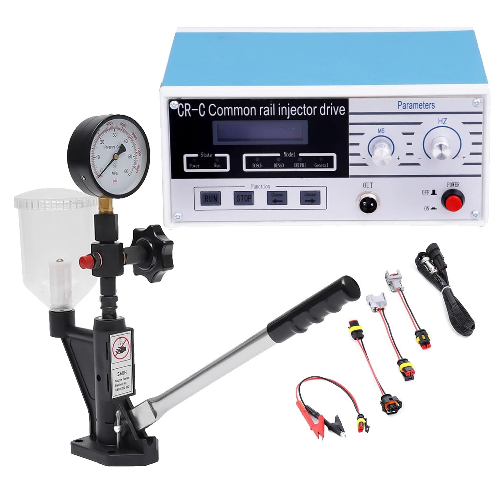 Tsampa Comprobador de inyectores Common Rail CR-C,Comprobador de inyectores Common Rail, Comprobador de inyectores Diesel Profesional + Comprobador de inyectores de Combustible S60H