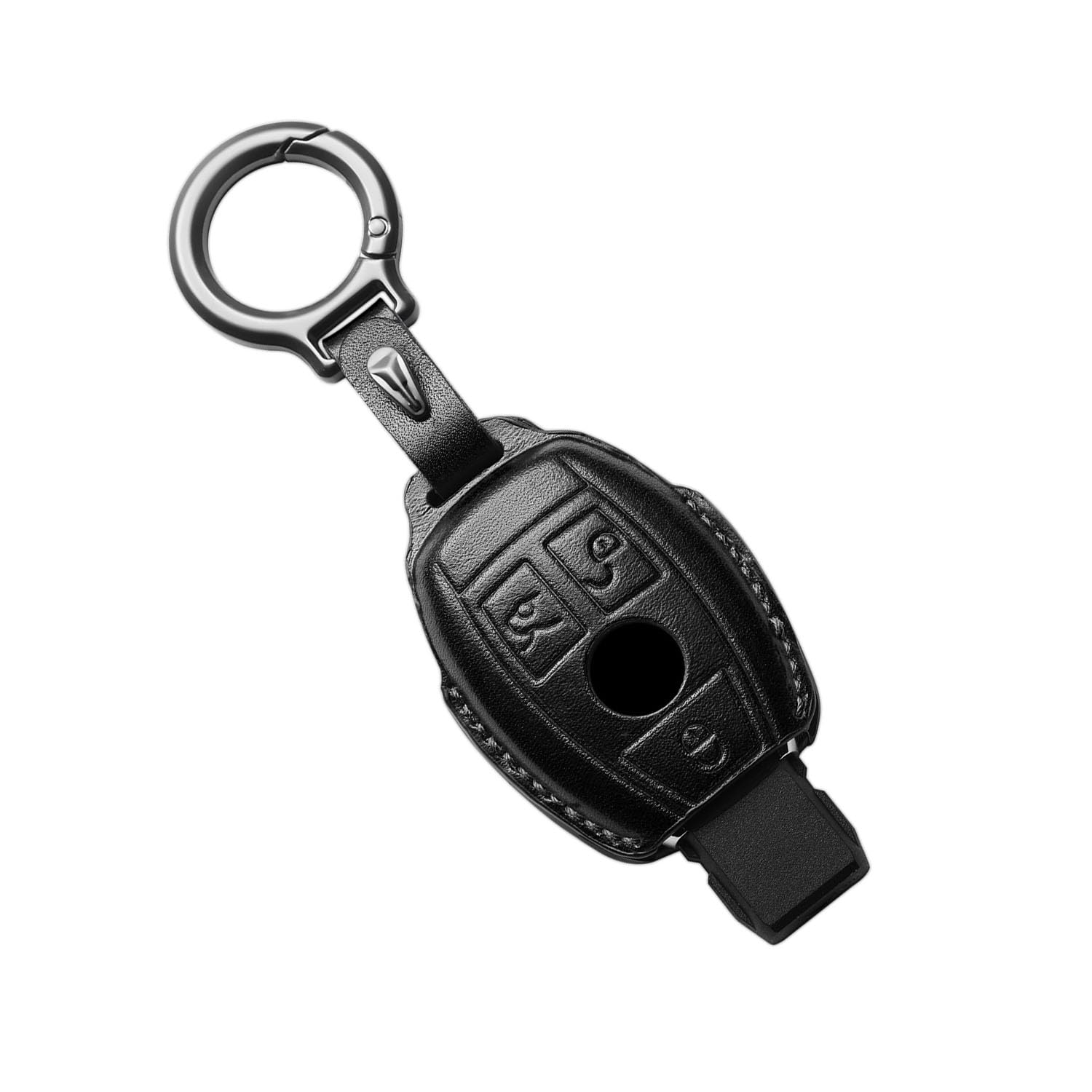 Photo 1 of CLCWYSK For Benz Key Fob Cover with Keychain, Genuine Leather Full Protection Key Case Compatible with Mercedes Benz CLS CLK AMG CLK GLC GLK GLE GLS ML SL SLK A C E R S G