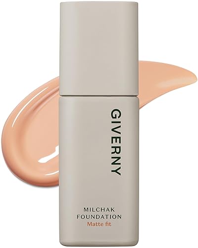 Miniatura 1 de GIVERNY Milchak Matt Fit Foundation 23 Beige medio  Base líquida de acabado mate para control de sebo y sudor maquillaje ligero e impermeable