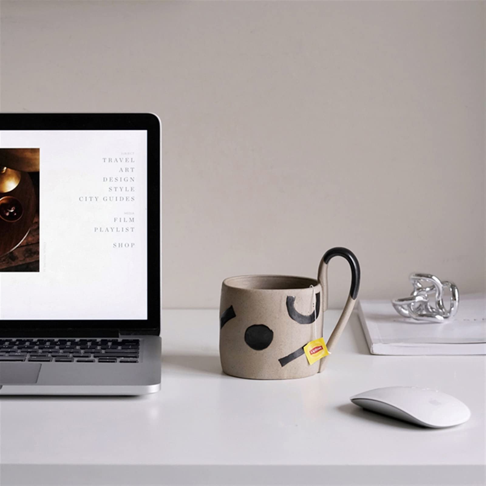 Tazas de Café Copa de café geométrica creativa Manija grande de cerámica personalizada taza de té retra doméstica de la oficina de la oficina de la taza personalizada regalo para Hogar, Oficina, Fiest