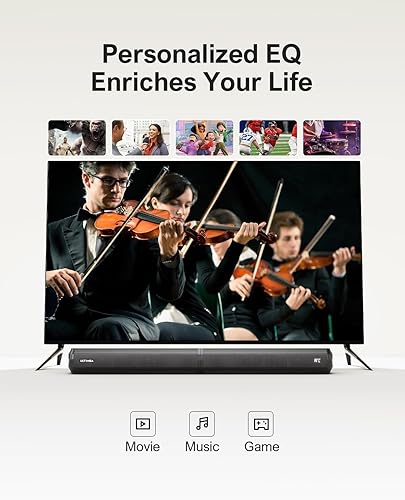 Miniatura 6 de ULTIMEA Barra de sonido para TV, barra de sonido de TV Bluetooth 5.0, barra de sonido de diseño de altavoces desmontables para TV, 6 modos de ajuste