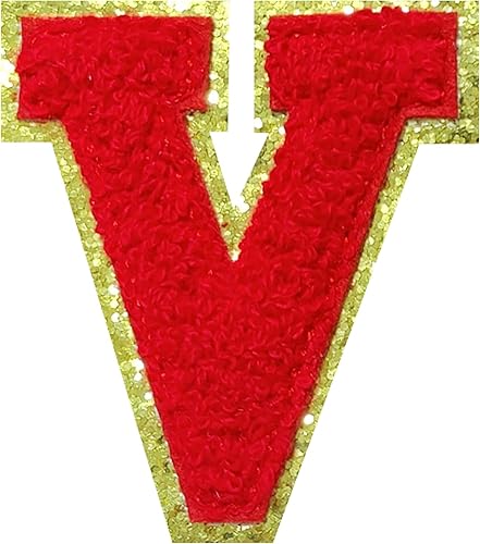 Miniatura 74 de 4 parches de letras de felpilla blanca, parches termo-adhesivas de 2.2", parches de letras de felpilla para ropa (M)