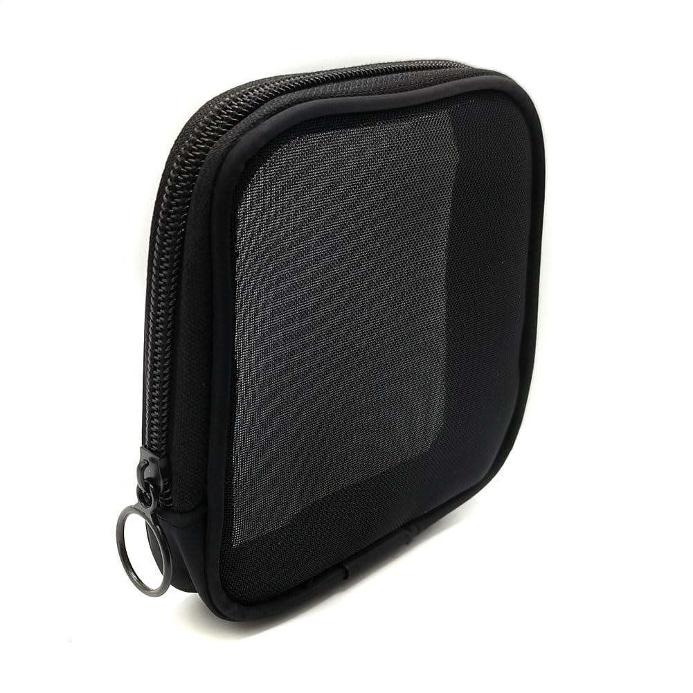 2Pcs Black Mesh Makeup Bag Small Portable Travel Bag Organizer with Zipper Makeup Cosmetic Pouch Bag for Home Office Travel Daily Accessories - Image 4