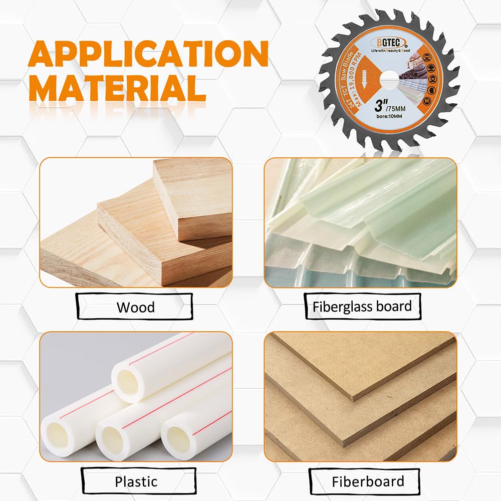Snapklik.com : TCT Carbide Wood Saw Blade-BGTEC Wood Cutting Dics, 2pcs ...