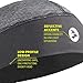 Low-Profile Cooling Helmet/Hard hat Liner, Stretch Working Cap, Summer Sweat Wicking Skull Cap, Running Beanie Sun Protection (Black Strips, 1)
