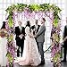 Lvydec Wisteria Artificial Flowers Garland, 4 Pcs Total 28.8ft Artificial Wisteria Vine Silk Hanging Flower for Home Garden Outdoor Ceremony Wedding Arch Floral Decor (Purplish Red)