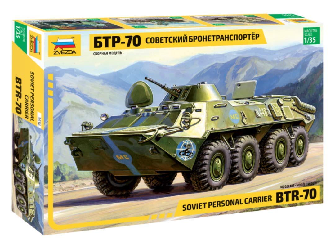 1/35 Modellino Carro Armato BTR-70 Soviet Armored Personnel Carrier (Importato Da Giappone)-image