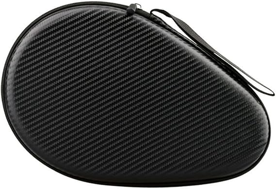 Table Tennis Racket Case EVA Hard Shell Bag,for 2 Paddles and Balls Shockproof Protective Cover(1 Black)