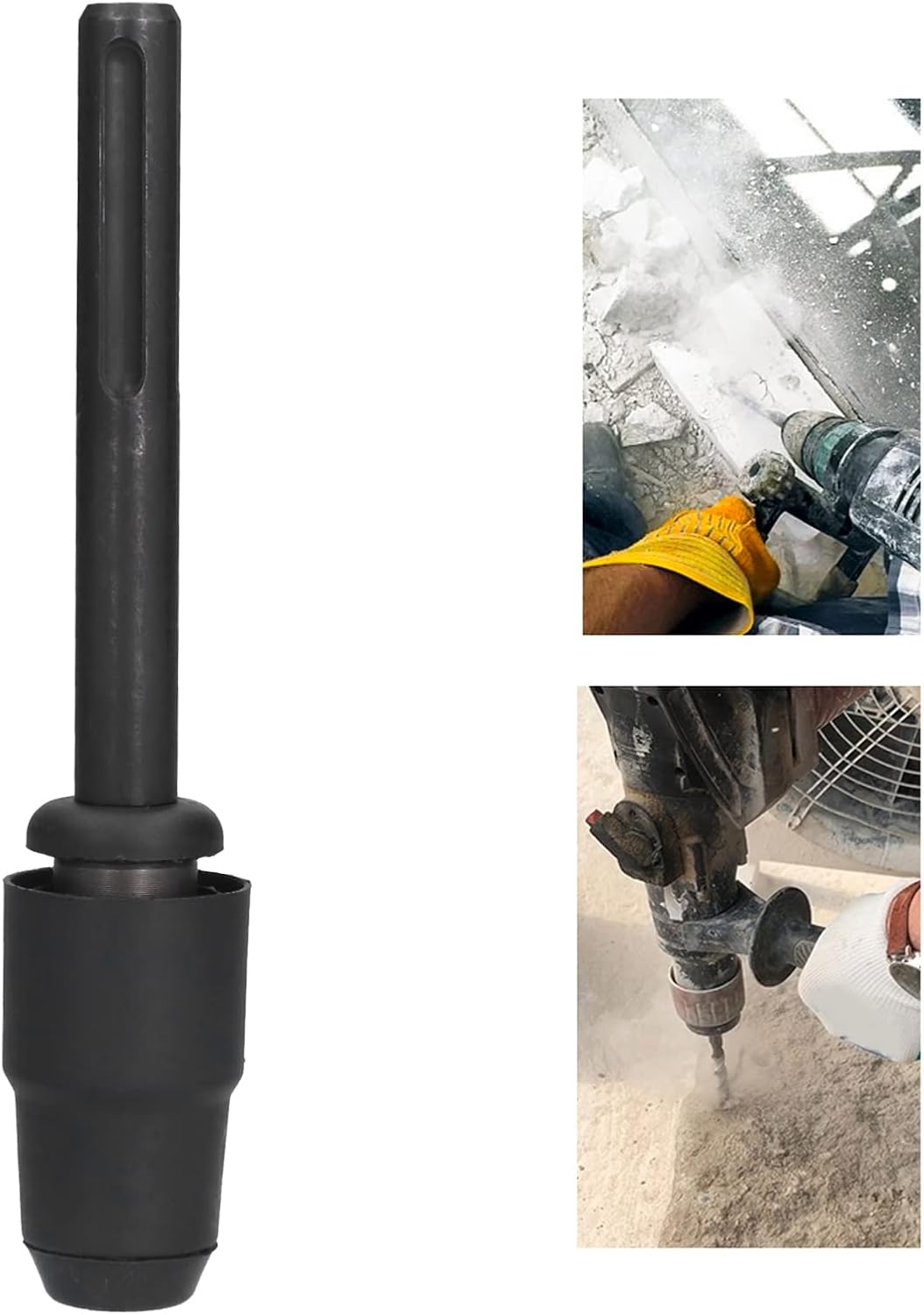 Drill Adapter Chuck Bit Converter Tool for SDS Maximum Plus Hammer Drill Black 40Cr Material