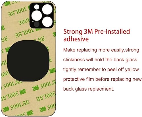 Miniatura 4 de Perzework Reemplazo de cristal trasero trasero para iPhone 14 Pro Max de 6.7 pulgadas con kit de herramientas de reparación y manual (dorado)