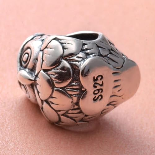Miniatura 5 de Choruslove Halloween charms Máscara de plata de ley 925, búho, cuentas de bruja adecuadas para pulseras europeas, regalos para mujereshombres