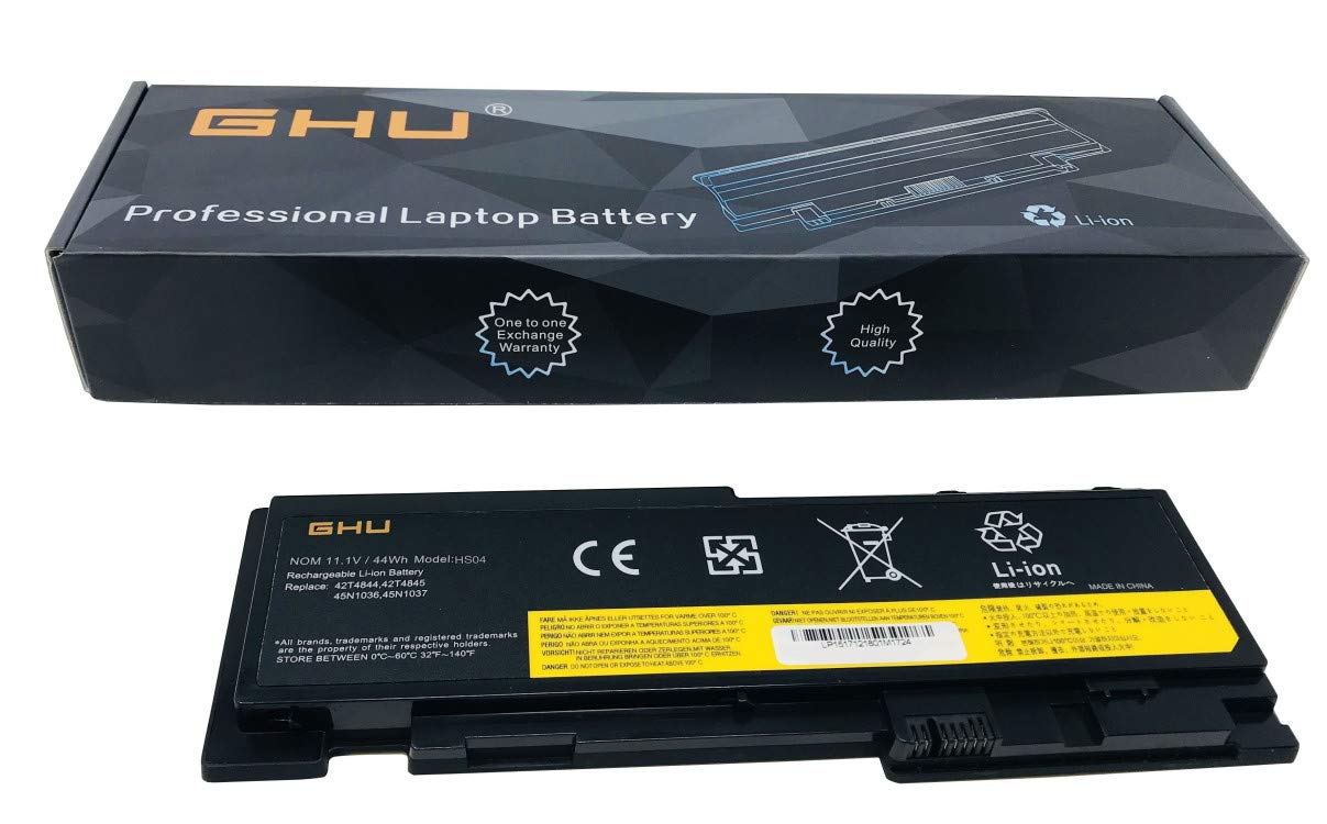 GHU New Battery 81+ Compatible with Lenovo ThinkPad T420s T430s 0A36287 42T4844 42T4845 42T4846 42T4847 45N1036 45N1037 45N1038 45N1039 45N1064 45N1065 45N1143-11.1V 44W 6-Cell,12 Months Warranty